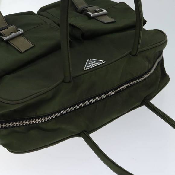 PRADA Hand Bag Nylon Khaki Auth 72642 - Picture 6 of 16